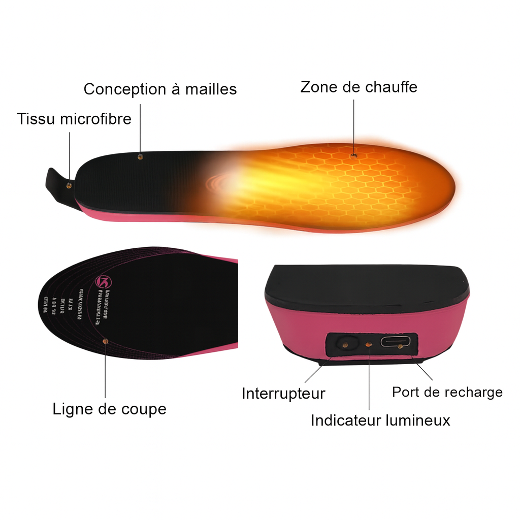 Semelle chauffante - contrôler par application