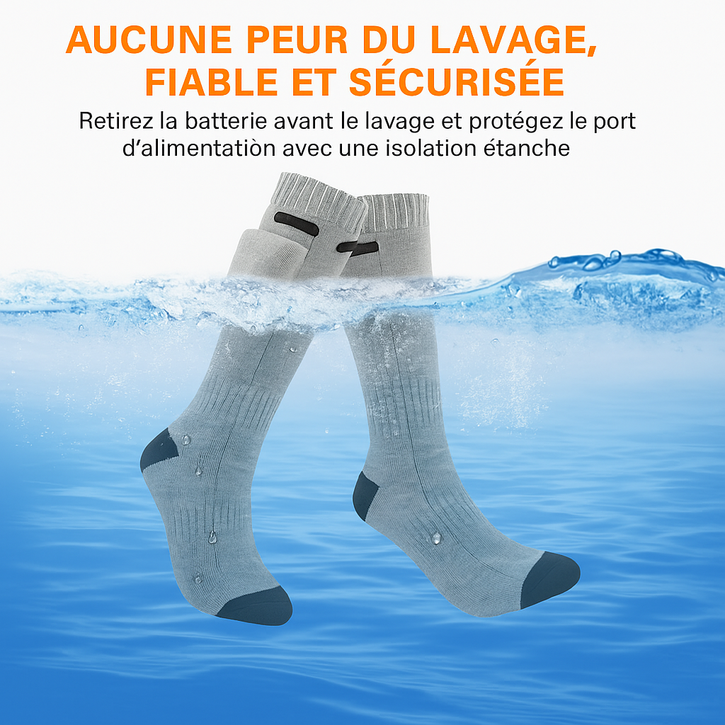 Chaussette chauffante - sport d'hiver
