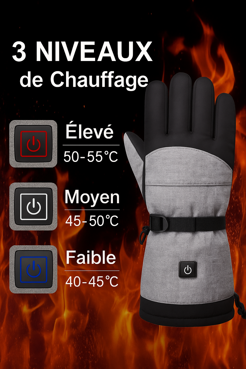 Gant chauffant - extérieur