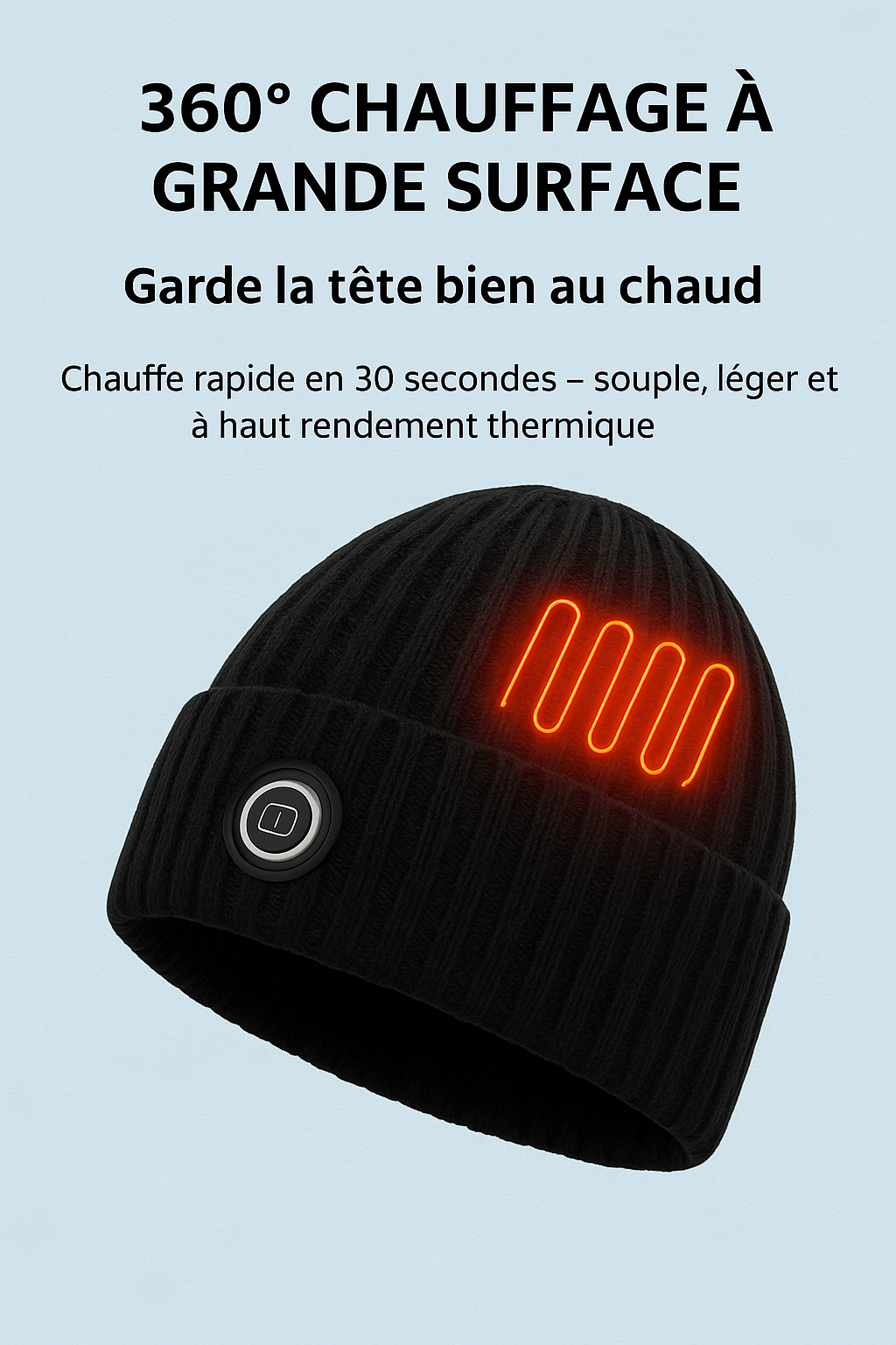 Bonnet chauffant - tricoté