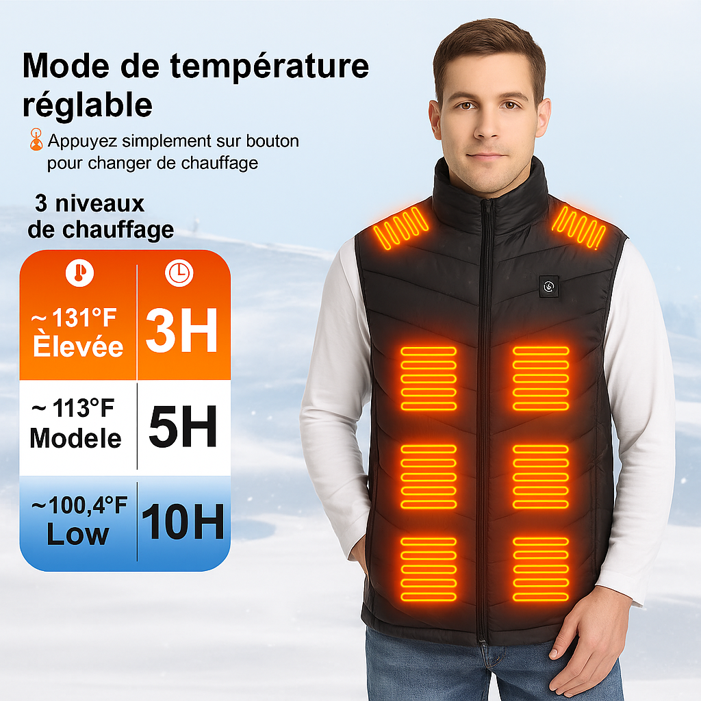 Doudoune chauffante sans manche