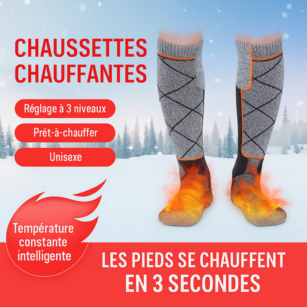 Chaussette chauffante - sport d'hiver