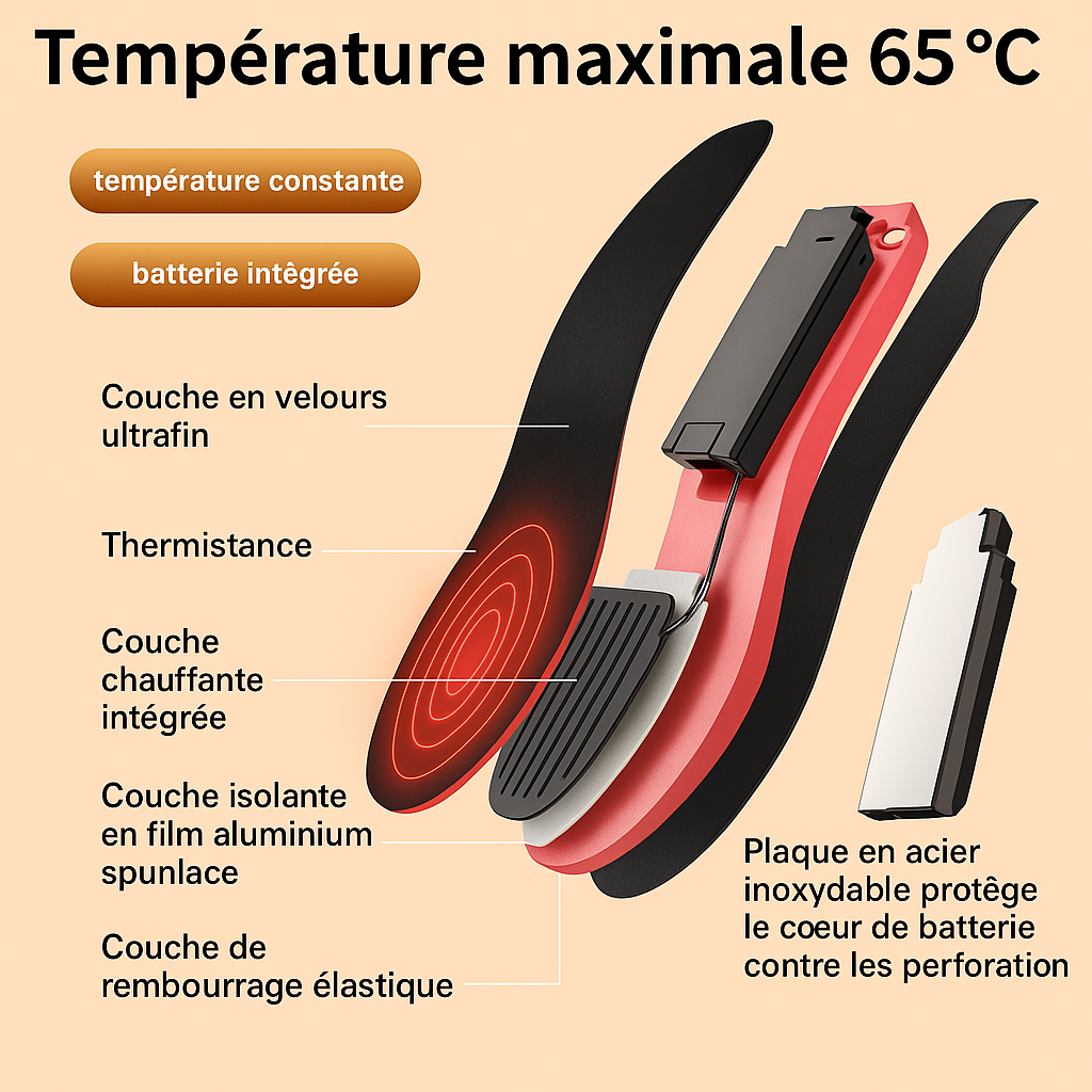 Semelle chauffante - télécommander